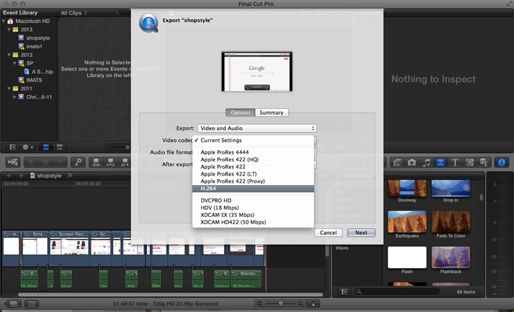 export video