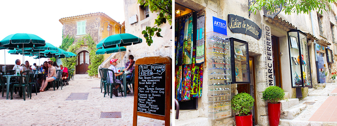 Cafe & Shops on hilltop of Eze