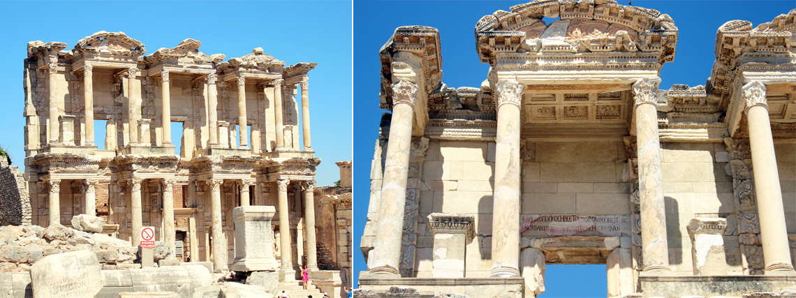 The view of the Celsus Library