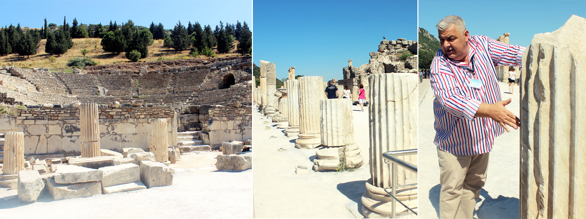The Odeon & A look at the marble columns