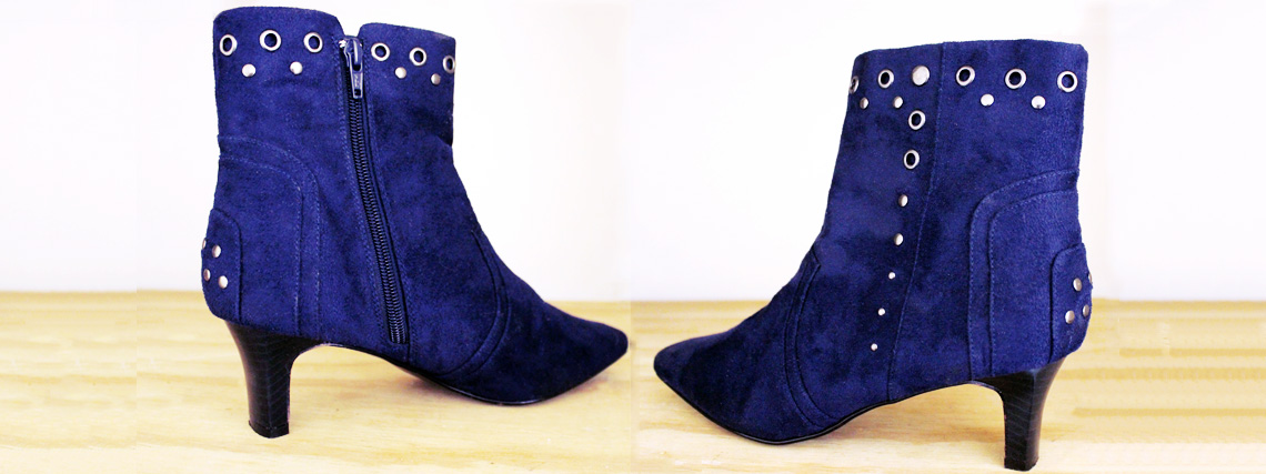 Chic Finds: 3 Outfits to Style Vintage Navy Boots, modern chic magazine, thrift, salvation army, outfit, fashion