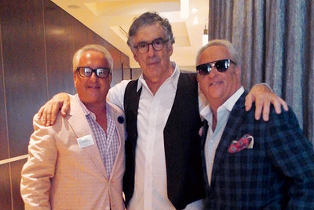 Matt and Mark Harris with Elliott Gould, modern chic magazine, emmy, gift