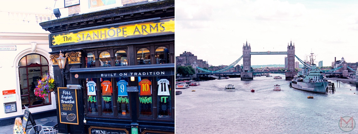The Stanhope Arms pub & Tower Bridge