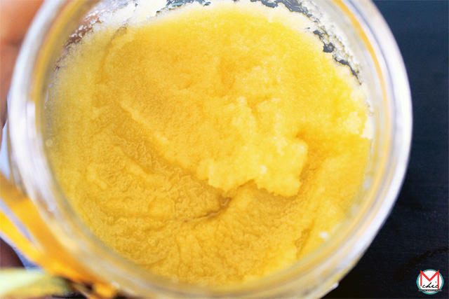 Lemon Sugar Scrub Upclose, diy, beauty