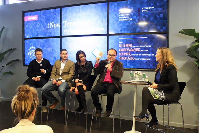 VFSC, Now Trending: The Business of Social Media, billy bush, Shira LAzar, Ben Parr, Andrew, twitter, reach, trends