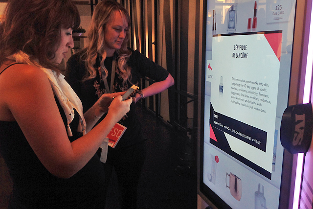 Twitter Vending Machine, at , VFSC, lancome, loreal, armani, beauty, twitter, digital media