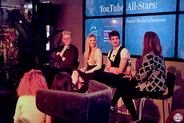 VFSC: Youtube All-Stars Panel, tyler oakley, joey graceffa, ijustine, youtube, vanity fair, fashion, digital media