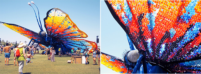 coachella, music festival, what's hot, experience, tickets, art, celebrities, beauty, fashion, entertainment, the butterfly, art, sculpture,