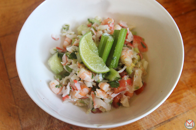 Ceviche, shrimp & crab ceviche, recipe, quick and easy, latin america, foodie, foods, chic bites, food bloggers, seafood, pescatarian, nom, pinterest, recipe, how to make ceviche, how to, cooking, kitchen, dishes, spicy