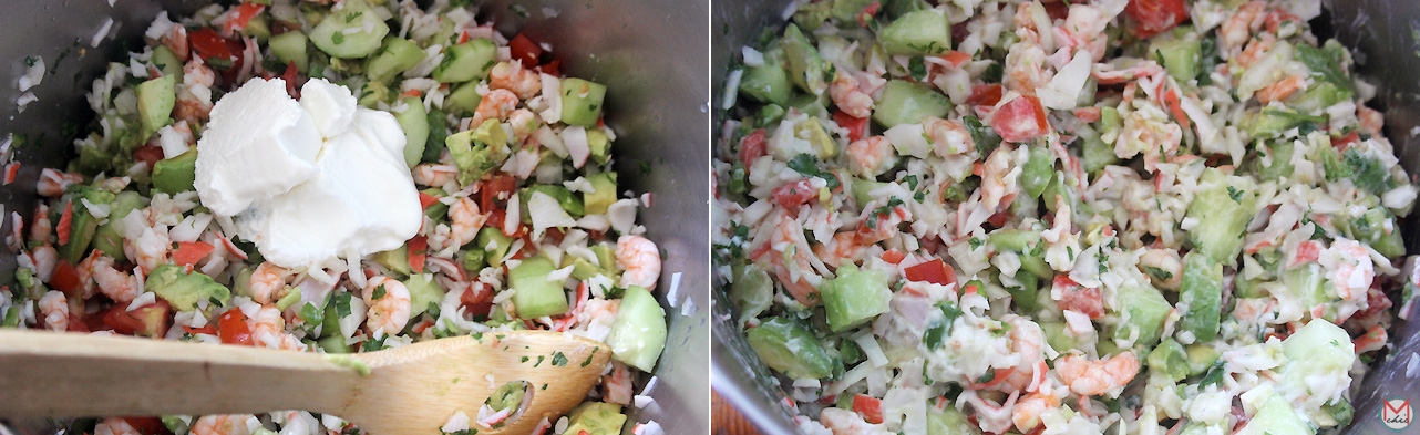 Ceviche, shrimp & crab ceviche, recipe, quick and easy, latin america, foodie, foods, chic bites, food bloggers, seafood, pescatarian, nom, pinterest, recipe, how to make ceviche, how to, cooking, kitchen, dishes, spicy