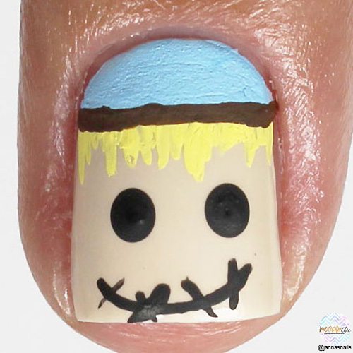 nail art, nail design, nail polish, bblogger, scarecrow, scarecrow nail art, nail tutorial, how to, nails, swatches, beauty tutorials, fall nails, fall nail art, autumn nails, manicure,
