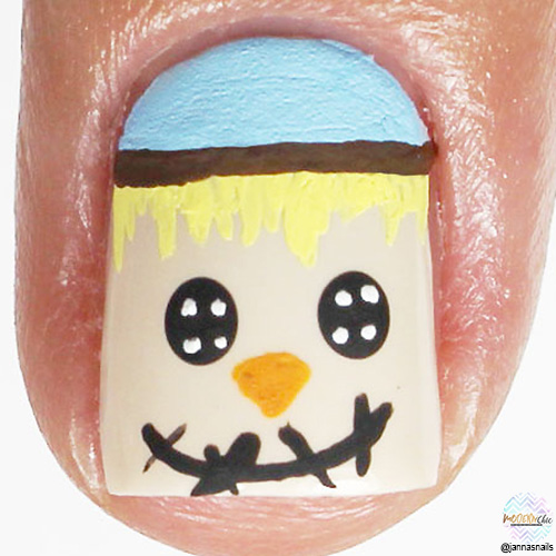 nail art, nail design, nail polish, bblogger, scarecrow, scarecrow nail art, nail tutorial, how to, nails, swatches, beauty tutorials, fall nails, fall nail art, autumn nails, manicure,