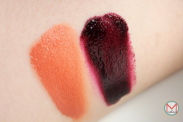 Obsessive Compulsive Cosmetics Lip Tars in Authentic & Black Dahlia, swatches, beauty, cosmetics, lips