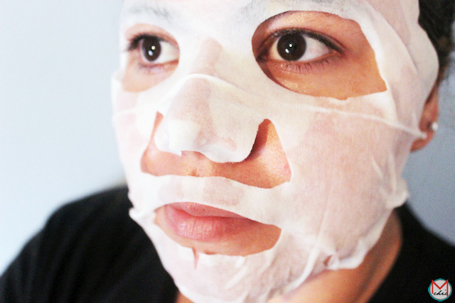 Wearing Sesha Mask on