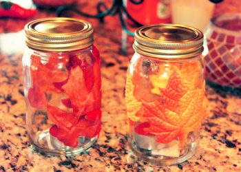 Chic DIY: Fall Inspired Candle Holder, diy, project, craft, tips, how, pinterest, mason jar, thanksgiving