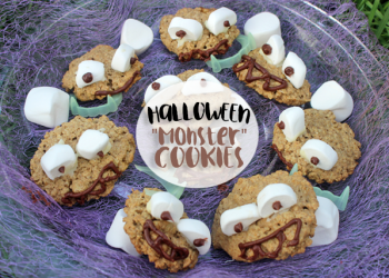 halloween, halloween bites, oatmeal cookies, oatmeal monster cookies, baking, treats, pinterest, recipe, how to, nom, foodie, kitchen, cooking, quick and easy