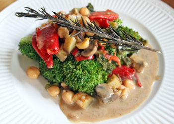Fall Yam & Garbanzo Coconut Stew, Recipe, fall, vegetable, meatless, healthy, quick and easy, foodie, culinary, instructions, recipes, yummy, dishes, mushrooms, vegetarian